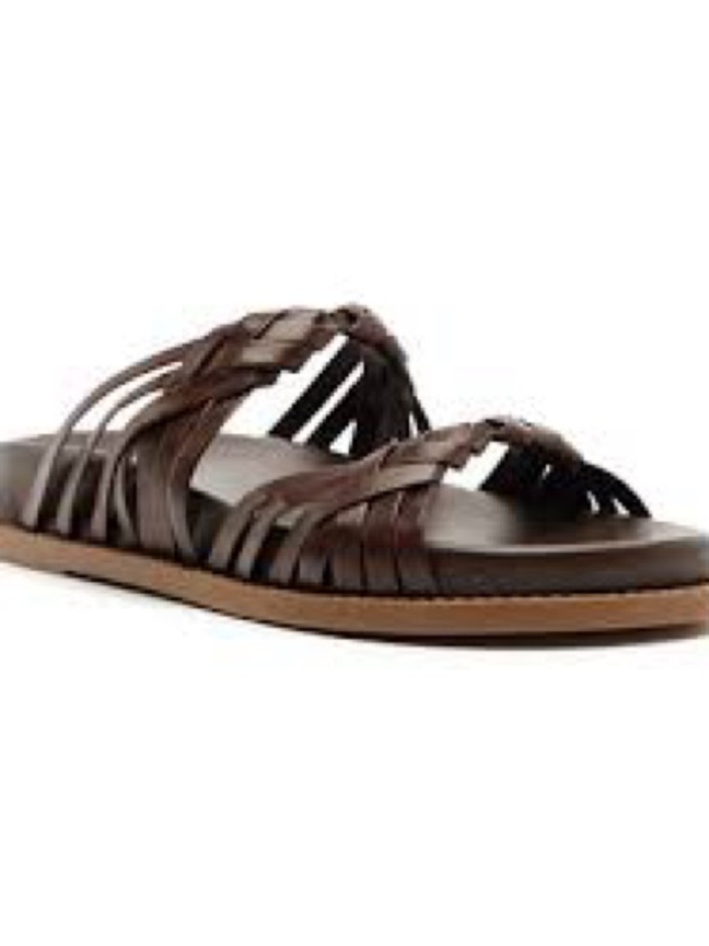 Schutz TARA SPORTY LEATHER SANDAL on brown 9.5 B